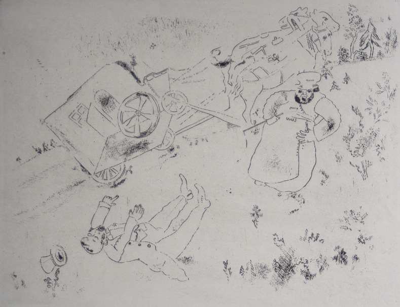 Marc Chagall Gogol Dode Zielen Het rijtuig slaat om 05