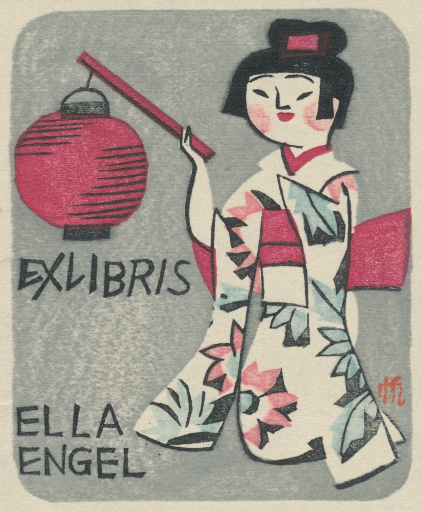 078 Ex Libris Ella Engel - Senpan Maekawa (1888-1960) 20,00 euro 02